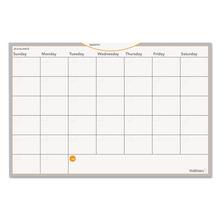 Wallmates Self-Adhesive Dry Erase Monthly Planning Surfaces, 18 X 12, White/gray/orange Sheets, Undated