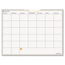 Wallmates Self-Adhesive Dry Erase Monthly Planning Surfaces, 24 X 18, White/gray/orange Sheets, Undated