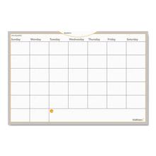 Wallmates Self-Adhesive Dry Erase Monthly Planning Surfaces, 36 X 24, White/gray/orange Sheets, Undated
