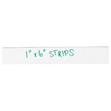 Warehouse Labels, Magnetic Strips, 1" x 6", White, 25/Case