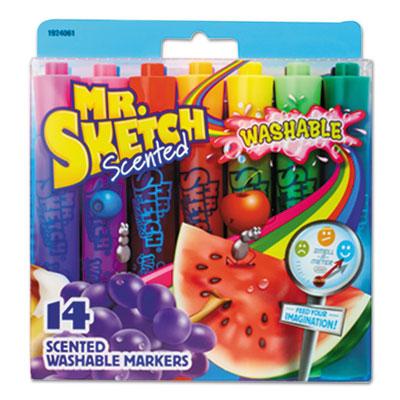 View larger image of Washable Markers, Broad Chisel Tip, Assorted Colors, 14/Set