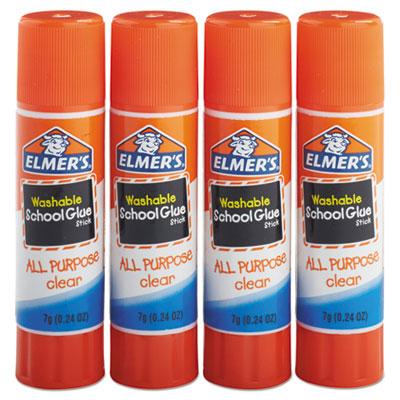 View larger image of Washable School Glue Sticks, 0.24 oz, Applies and Dries Clear, 4/Pack