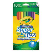 Washable Super Tips Markers, Broad/Fine Bullet Tip, Assorted Colors,