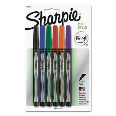 View larger image of Water-Resistant Ink Porous Point Pen, Stick, Fine 0.4 Mm, Assorted Ink And Barrel Colors, 6/pack