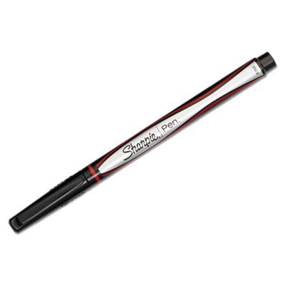 View larger image of Water-Resistant Ink Porous Point Pen, Stick, Fine 0.4 mm, Red Ink, Black/Red Barrel, Dozen