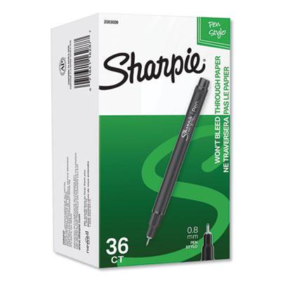 View larger image of Water-Resistant Ink Porous Point Pen Value Pack, Stick, Fine 0.4 Mm, Black Ink, Black Barrel, 36/pack