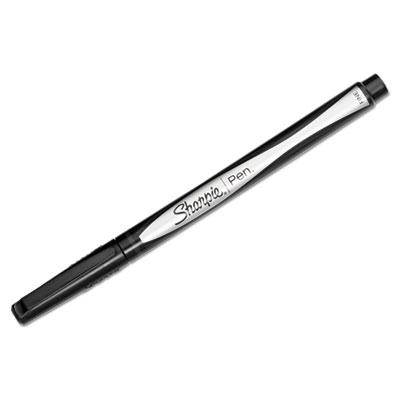 View larger image of Water-Resistant Ink Porous Point Pen, Stick, Fine 0.4 mm, Black Ink, Black Barrel, Dozen