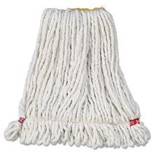 Web Foot Wet Mop Head, Shrinkless, White, Small, Cotton/synthetic, 6/carton