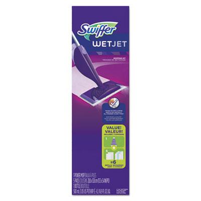 View larger image of Wetjet Mop, 11 X 5 White Cloth Head, 46" Purple/silver Aluminum/plastic Handle, 2/carton