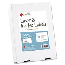 White Laser/Inkjet Shipping and Address Labels, Inkjet/Laser Printers, 2 x 4, White, 10/Sheet, 250 Sheets/Box