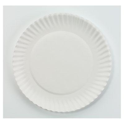 View larger image of White Paper Plates, 6" dia, 100/Pack, 10 Packs/Carton