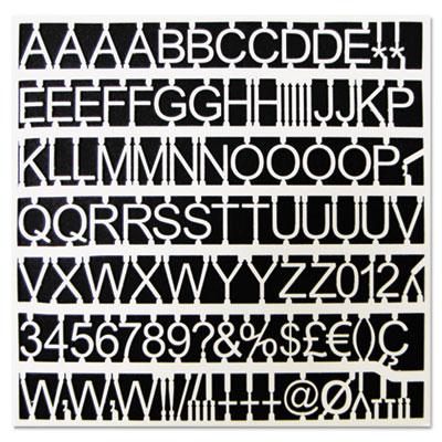 View larger image of White Plastic Set of Letters, Numbers and Symbols, Uppercase, 1"h