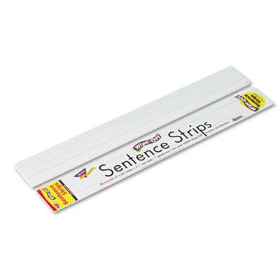 View larger image of Wipe-Off Sentence Strips, 24 x 3, White, 30/Pack