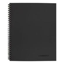 Wirebound Business Notebook, 1-Subject, Wide/Legal Rule, Black Linen Cover, (80) 11 x 8.5 Sheets