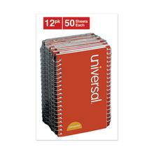 Wirebound Memo Book, Narrow Rule, Red Cover, (50) 5 x 3 Sheets, 12/Pack