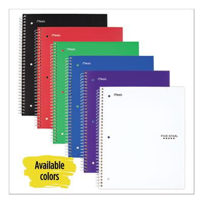 View larger image of Wirebound Notebook with Two Pockets, 1-Subject, Medium/College Rule, Randomly Assorted Cover Color, (100) 11 x 8.5 Sheets