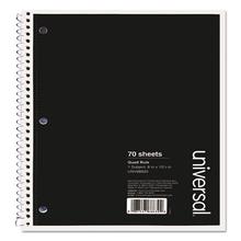 Wirebound Notebook, 1-Subject, Quadrille Rule (4 sq/in), Black Cover, (70) 10.5 x 8 Sheets