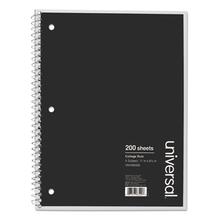Wirebound Notebook, 5-Subject, Medium/College Rule, Black Cover, (200) 11 x 8.5 Sheets
