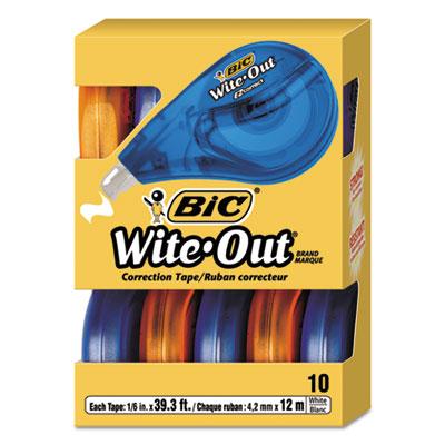 View larger image of Wite-Out EZ Correct Correction Tape Value Pack, Non-Refillable, Randomly Assorted Applicator Colors, 0.17" x 472", 10/Box