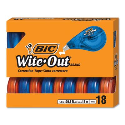 View larger image of Wite-Out EZ Correct Correction Tape Value Pack, Non-Refillable, Randomly Assorted Applicator Colors, 0.17" x 472", 18/Pack