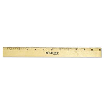 View larger image of Wood Ruler with Single Metal Edge, 12"