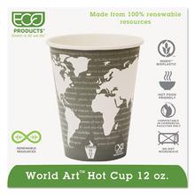 World Art Renewable And Compostable Hot Cups, 12 Oz, 50/pack, 20 Packs/carton