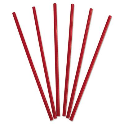 View larger image of Wrapped Giant Straws, 10 1/4", Polypropylene, Red, 300/Box, 4 Boxes/Carton