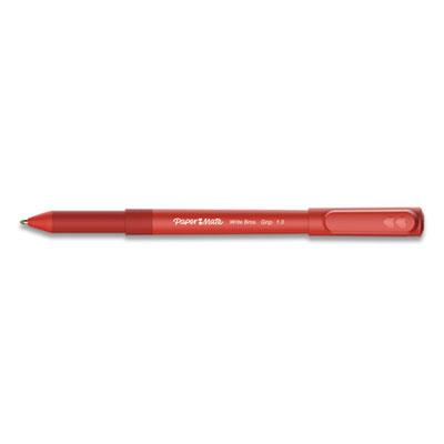 View larger image of Write Bros. Grip Ballpoint Pen, Medium, 1 mm, Red Ink/Barrel, Dozen