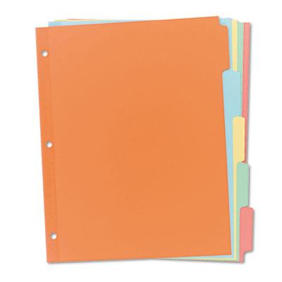 View larger image of Write and Erase Plain-Tab Paper Dividers, 5-Tab, 11 x 8.5, Multicolor, 36 Sets