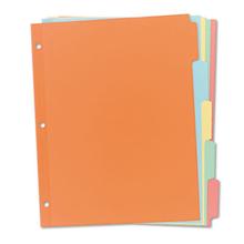 Write and Erase Plain-Tab Paper Dividers, 5-Tab, 11 x 8.5, Multicolor, 36 Sets