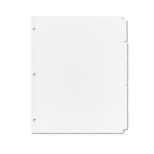 Write and Erase Plain-Tab Paper Dividers, 5-Tab, 11 x 8.5, White, 36 Sets