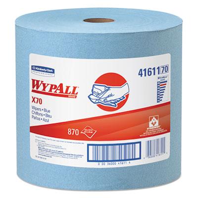 View larger image of X70 Cloths, Jumbo Roll, 12.4 x 12.2, Blue, 870/Roll