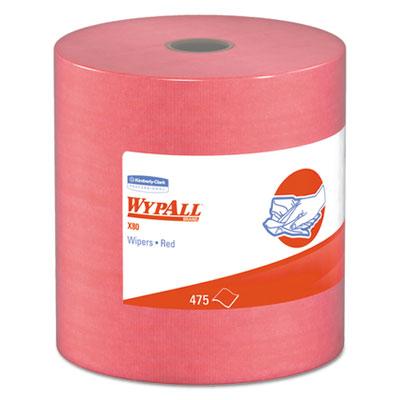View larger image of Power Clean X80 Heavy Duty Cloths, Jumbo Roll, 12.4 x 12.2, Red, 475 Wipers/Roll