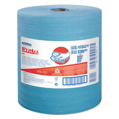 View larger image of Power Clean X80 Heavy Duty Cloths, Jumbo Roll, 12.4 x 12.2, Blue, 475/Roll