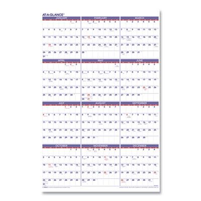 View larger image of Yearly Wall Calendar, 24 x 36, White Sheets, 12-Month (Jan to Dec): 2024