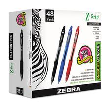 Z-Grip Retractable Ballpoint Pen, Medium 1 mm, Assorted Ink/Barrel, 48/Pack