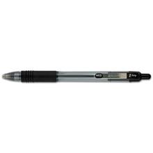 Z-Grip Ballpoint Pen, Retractable, Medium 1 mm, Black Ink, Clear/Black Barrel, 12/Pack