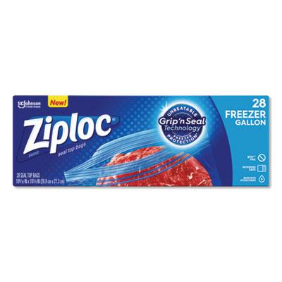 View larger image of Zipper Freezer Bags, 1 gal, 2.7 mil, 9.6" x 12.1", Clear, 28 Bags/Box, 9 Boxes/Carton