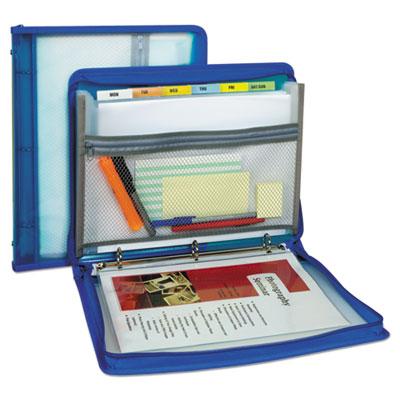 View larger image of Zippered Binder w/ Expanding File, 2" Overall Expansion, 7 Sections, Letter Size, Bright Blue