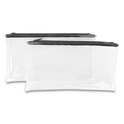 View larger image of Zippered Wallets/Cases, 11w x 6h, Clear/Black, 2/PK